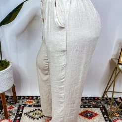 Iris & Rainbow Boutique #N324 Summer Feelings Leg Pants (Oatmeal) New Arrivals