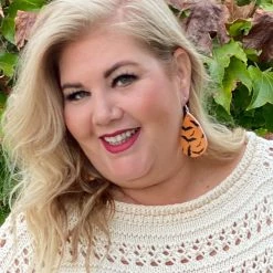 Boutique Simplified New Arrivals Going Batty Leather Teardrop Earrings