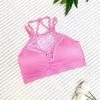 Iris & Rainbow Boutique #606 High Neck Lace Bralette (Pink) New Arrivals