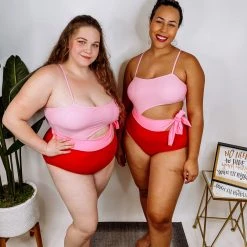 Iris & Rainbow Boutique #M518 Under The Sun Swimsuit (Pink/Red) New Arrivals