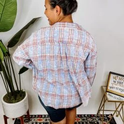 Iris & Rainbow Boutique New Arrivals #N311 Join The Club Check Flannel Shirt