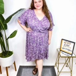 Iris & Rainbow Boutique New Arrivals #M922 Finally Spring Dress (Lavender)