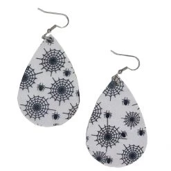 Boutique Simplified New Arrivals Caught In Your Web Teardrop Leather Earrings