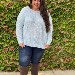 Boutique Simplified New Arrivals Clear Skies Cable Knit Sweater