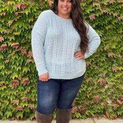 Boutique Simplified New Arrivals Clear Skies Cable Knit Sweater