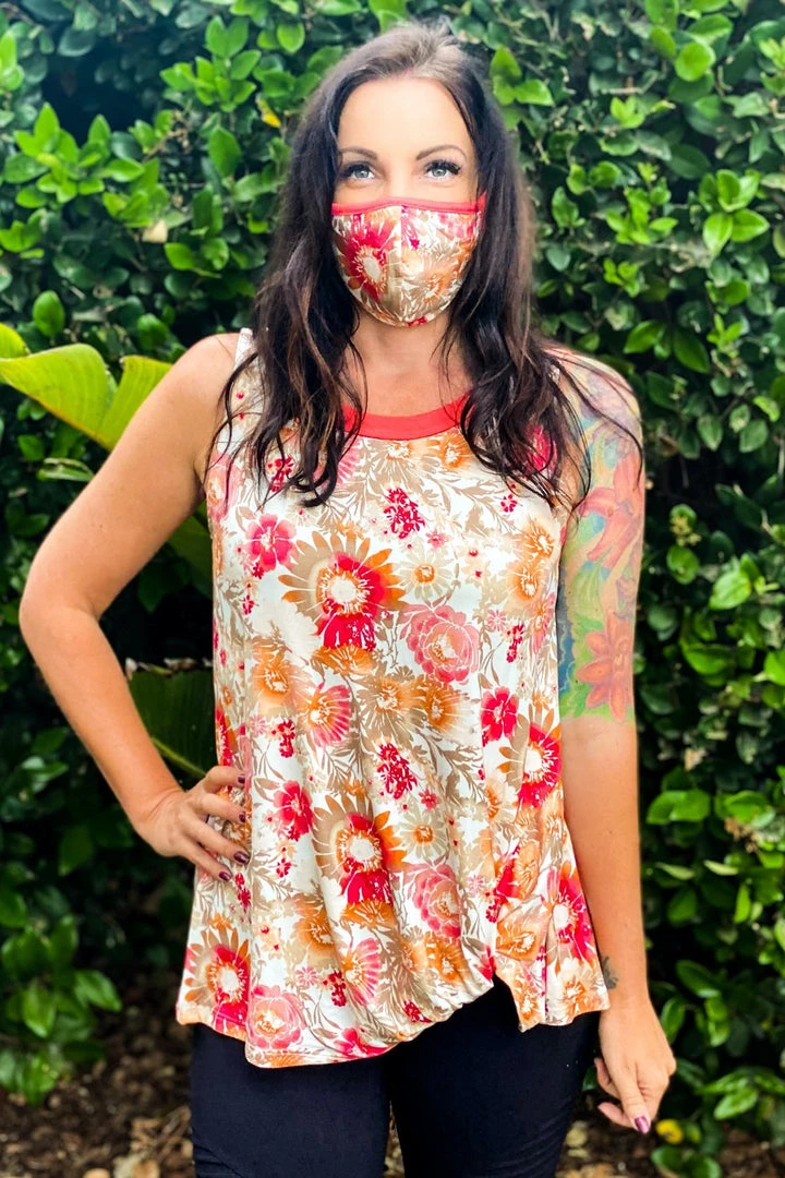 Boutique Simplified New Arrivals Essential Coral Burst Twist Top 3 Boutique Simplified New Arrivals Essential Coral Burst Twist Top