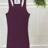 Iris & Rainbow Boutique #M358 Ribbed Racerback Tank (Plum)