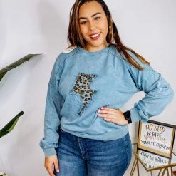 Iris & Rainbow Boutique New Arrivals #M990 Speed Of Light Crewneck Pullover