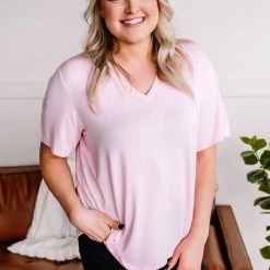 No Ship Drop Ship One For The Tee In Baby Pink