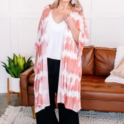 No Ship Drop Ship New Arrivals Skip A Beat Cardigan In Coral Ombre