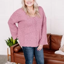 No Ship Drop Ship New Arrivals Keep It Cozy Popcorn Sweater In Heathered Pink 17 No Ship Drop Ship New Arrivals Keep It Cozy Popcorn Sweater In Heathered Pink