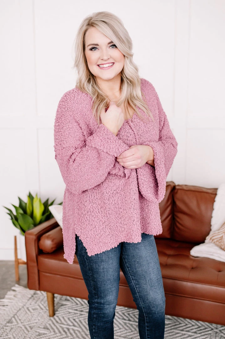 No Ship Drop Ship New Arrivals Keep It Cozy Popcorn Sweater In Heathered Pink 3 No Ship Drop Ship New Arrivals Keep It Cozy Popcorn Sweater In Heathered Pink