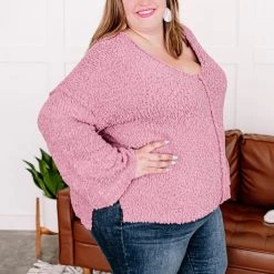 No Ship Drop Ship New Arrivals Keep It Cozy Popcorn Sweater In Heathered Pink 14 No Ship Drop Ship New Arrivals Keep It Cozy Popcorn Sweater In Heathered Pink