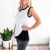No Ship Drop Ship You've Got Me Sleeveless Top In Black & Gray