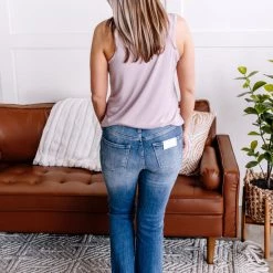 No Ship Drop Ship Out With The Old, In With The Blue Cropped Flare Jeans By Risen New Arrivals