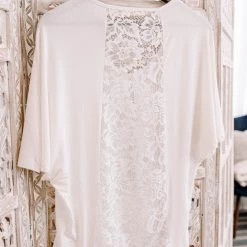No Ship Drop Ship Taking It Back Lace Top In White New Arrivals