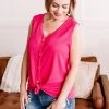 No Ship Drop Ship Give It A Shot Fushia Button Sleeveless Top New Arrivals 2 No Ship Drop Ship Give It A Shot Fushia Button Sleeveless Top New Arrivals
