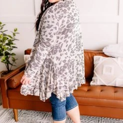 No Ship Drop Ship Running Wild Subtle Animal Print Cardigan