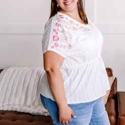 No Ship Drop Ship New Arrivals Gotta Hold On Embroidered Savannah Jane Top