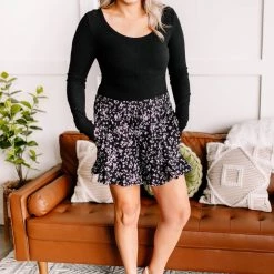 No Ship Drop Ship Rock Your Bodysuit In Black Ribbed Knit New Arrivals