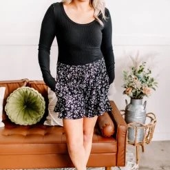 No Ship Drop Ship Rock Your Bodysuit In Black Ribbed Knit New Arrivals