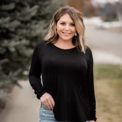 No Ship Drop Ship Just A Little Ruche Top In Black