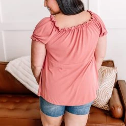 No Ship Drop Ship New Arrivals Call Me Charmed Tie Front Top In Marsala