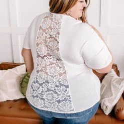 No Ship Drop Ship Taking It Back Lace Top In White New Arrivals