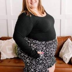 No Ship Drop Ship Rock Your Bodysuit In Black Ribbed Knit New Arrivals