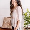 No Ship Drop Ship New Arrivals Go With The Flow Top In Blushy Taupe