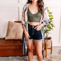 No Ship Drop Ship Hold Me Tight Bralette In Moss New Arrivals