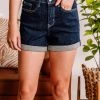 No Ship Drop Ship Everyday Classic Cuffed Shorts By Judy Blue