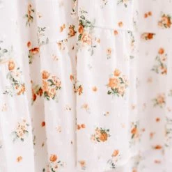 No Ship Drop Ship Something Up Your Sleeve Tiered Top In Ivory Florals New Arrivals