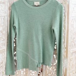 No Ship Drop Ship New Arrivals On Your Side Ruched Sweater In Sage
