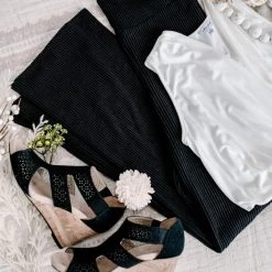 No Ship Drop Ship Straight To The Point Ribbed Dressy Yoga Pants New Arrivals