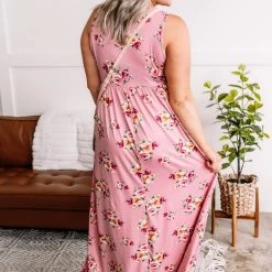 No Ship Drop Ship Bloom Where You Are Planted Maxi Dress In Dusty Rose New Arrivals
