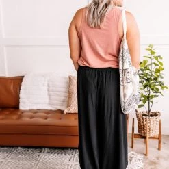 No Ship Drop Ship A Million Miles Crochet V Neck Sleeveless Top In Subdued Sienna