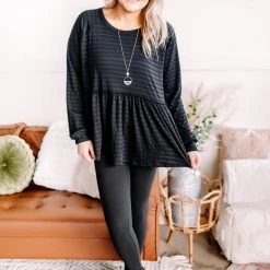 No Ship Drop Ship New Arrivals Instant Classic Long Sleeve Knit Top