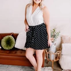 No Ship Drop Ship Chasing Skirts In Black Polkadots 38 No Ship Drop Ship Chasing Skirts In Black Polkadots