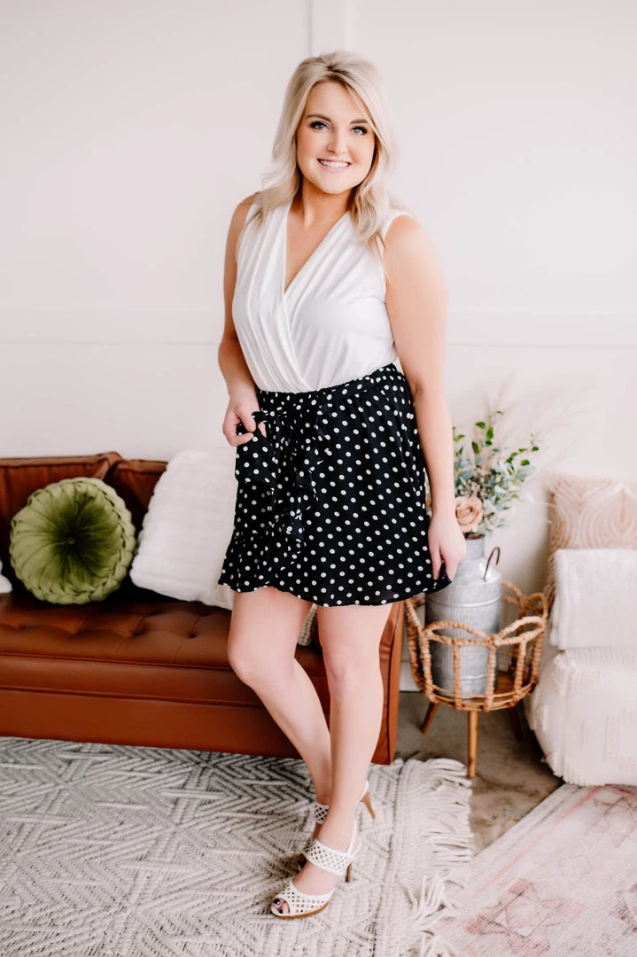 No Ship Drop Ship Chasing Skirts In Black Polkadots 18 No Ship Drop Ship Chasing Skirts In Black Polkadots