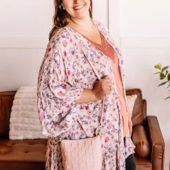No Ship Drop Ship Waiting For You Kimono In Romantic Florals