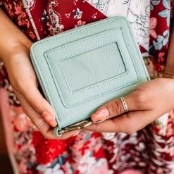 No Ship Drop Ship Joy Susan Mini Pixie Wallet In Soft Mint New Arrivals