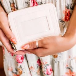 No Ship Drop Ship Joy Susan Mini Pixie Wallet In Ivory New Arrivals