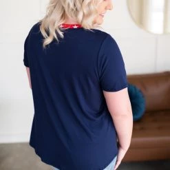 No Ship Drop Ship New Arrivals What Is Love Tee In Navy