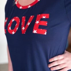No Ship Drop Ship New Arrivals What Is Love Tee In Navy