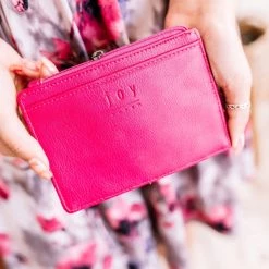 No Ship Drop Ship New Arrivals Joy Susan Mini Travel Wallet In Magenta