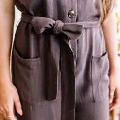 No Ship Drop Ship Make It Happen Jumpsuit In Mahogany New Arrivals