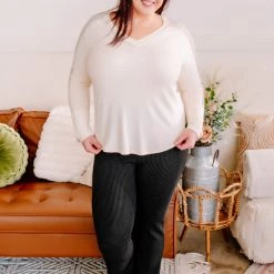 No Ship Drop Ship Straight To The Point Ribbed Dressy Yoga Pants New Arrivals