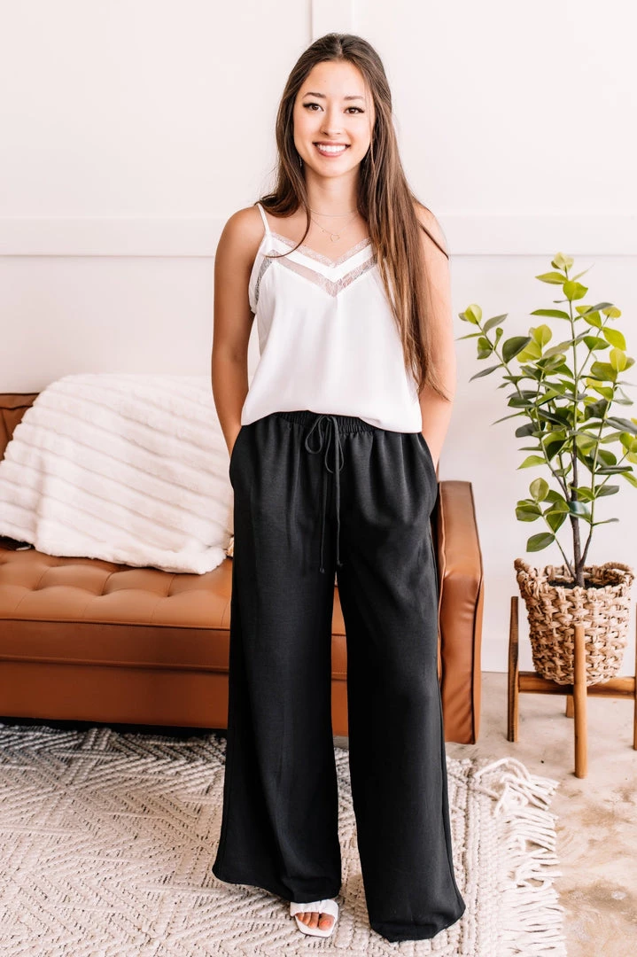 No Ship Drop Ship Hello, Lover Pleated Wide Leg Pants In Black New Arrivals 8 No Ship Drop Ship Hello, Lover Pleated Wide Leg Pants In Black New Arrivals