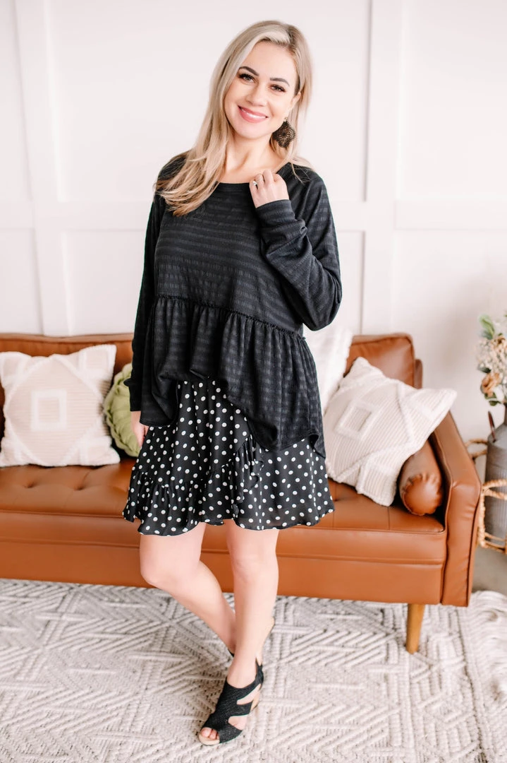 No Ship Drop Ship Chasing Skirts In Black Polkadots 9 No Ship Drop Ship Chasing Skirts In Black Polkadots